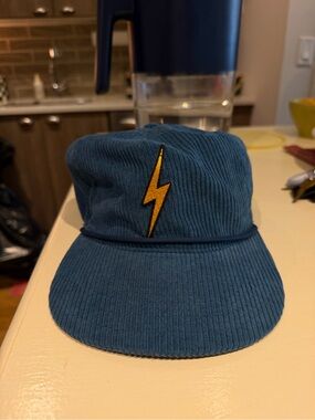 Blue Corduroy Aviator nation hat